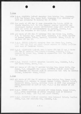 COM MTB RON's 7th FLEET > War Diary, 6/1-30/45