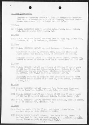 COM MTB RON's 7th FLEET > War Diary, 6/1-30/45