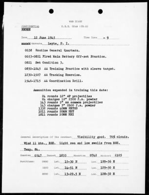 USS GUAM > War Diary, 6/1-30/45