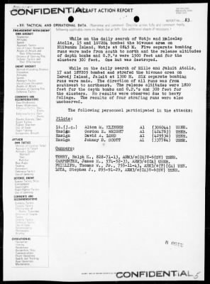 VS-66 > ACA Rep #83-Air opers against the Marshall Islands on 7/30/45