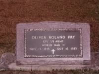 Oliver Roland Fry Headstone