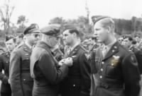 Tom Cahill Receiving the Air Medal, Corsica 1944
