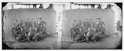 Thumbnail for 1293 - James River, Va. Officers of the U.S.S. Monitor grouped by the turret