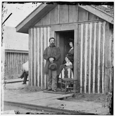 1432 - City Point, Virginia. Gen. John A. Rawlins, wife and child at Grant's headquarters
