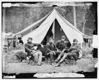 1438 - The Peninsula, Virginia. Officers of General George B. McClellan's staff