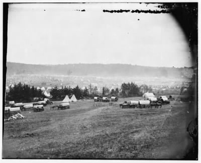 1630 - Cumberland Landing, Virginia. Federal encampment on the Pamunkey