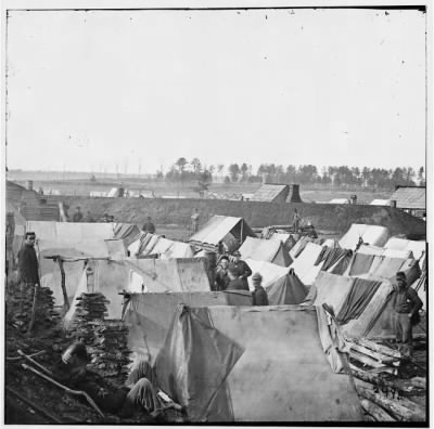 1644 - Fort Burnham, Va. Encampment and earthworks