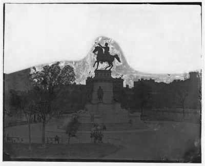 1647 - Richmond, Virginia. Washington monument on the Capitol grounds