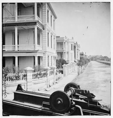 1704 - Charleston, S.C. East Battery; dismantled Blakely gun in foreground