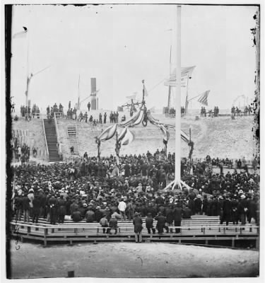 1719 - Charleston, South Carolina. Flag-raising ceremony at Fort Sumter