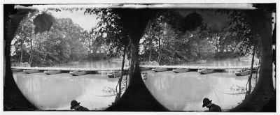 Thumbnail for 1788 - Mrs. Nelson's Crossing, Va. Pontoon bridge across the Pamunkey, built by the 50th New York Engineers