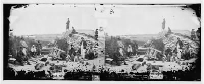 Thumbnail for 1795 - Yorktown, Virginia. Exploded gun in Confederate battery