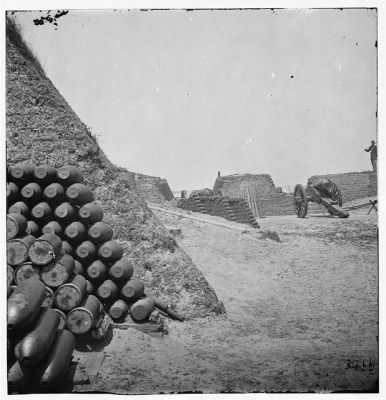 2017 - Charleston, S.C. Parapet of Fort Sumter, with stacks of ammunition