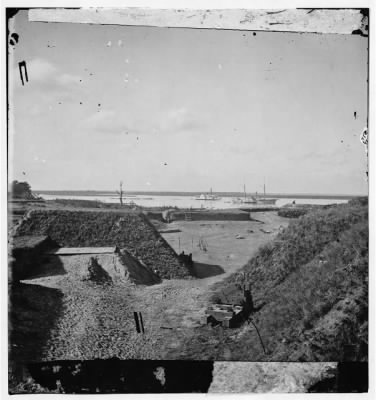 2063 - Savannah, Ga., vicinity. Interior view of Fort McAllister, 14 miles south of the city; the Ogeechee River beyond