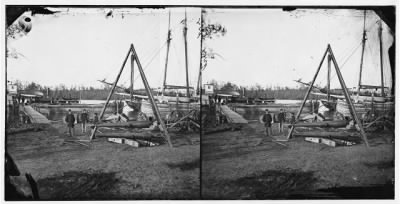 Thumbnail for 2093 - Broadway Landing, Va. Tripod artillery swing by the Appomattox