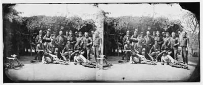 215 - Cumberland Landing, Virginia. Group of civilians and soldiers