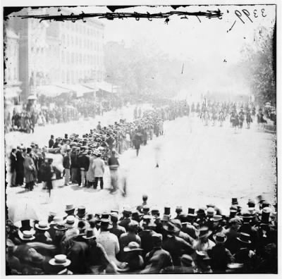 2171 - Washington, District of Columbia. The Grand Review of the Army. Gen. John A. Logan's 15th Army Corps passing on Pennsylvania Avenue near the Treasury