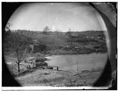 2176 - Germanna Ford, Rappahannock River, Virginia. Ruins of bridge at Germannia Ford, where the troops under General Grant crossed, May 4, 1864