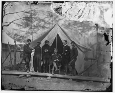 2179 - Falmouth, Virginia. Lt. Col. [Jos] Dickinson and group of officers. Headquarters, Army of the Potomac