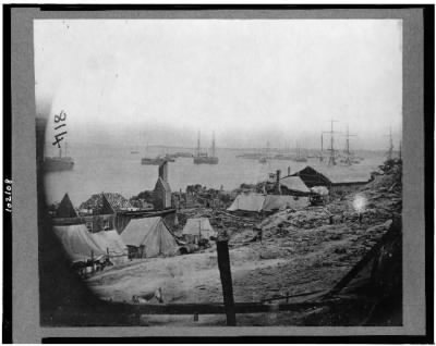 2192 - View on the docks, after explosion of the ordnance barges, City Point, Virginia