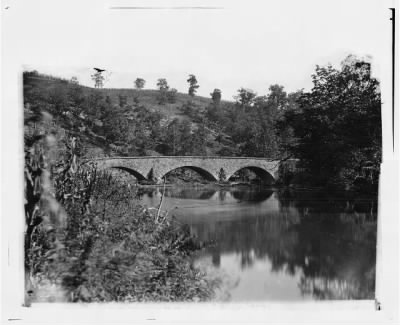 221 - Antietam, Maryland. Antietam bridge looking down stream