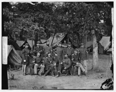 2213 - Bealton, Virginia. Officers and non-commissioned officers of Company D, 93d New York Infantry