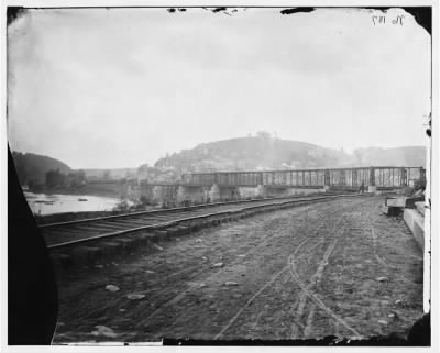 2235 - Harper's Ferry, W. Va. View of the town and railroad bridge