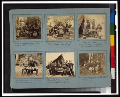 242 - Portrait photographs of soldiers and servants from various Union headquarters; also shows photographer's tent, topographical engineer corps, and portraits of George A. Custer