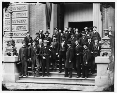 245 - Washington, District of Columbia. Group at Quartermaster General's office. Corcoran's Building, 17th St. and Pennsylvania Ave. N.W.