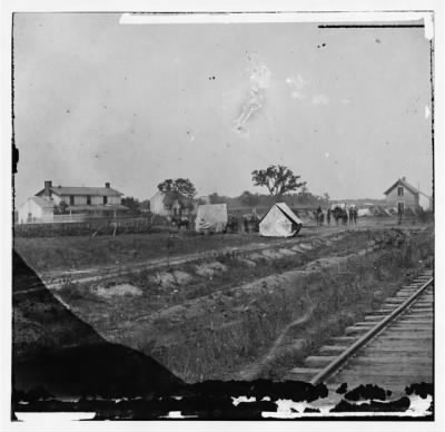2572 - Rappahannock Station, Va. Federal encampment near railroad