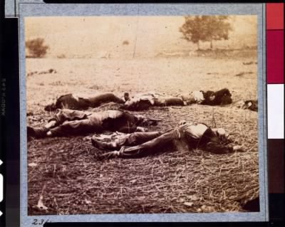 2749 - Federal dead on the field of battle of first day, Gettysburg, Pennsylvania