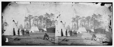 2761 - Yorktown, Va., vicinity. Gen. George B. McClellan's tent, Camp Winfield Scott