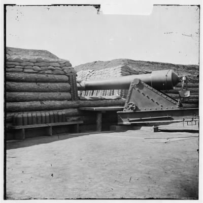 2767 - Aiken's Landing, Virginia (vicinity). Interior view of Fort Brady on the James River