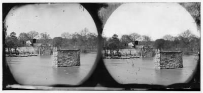 281 - Mrs. Nelson's Crossing, Va. Ruins of the Richmond and York River Railroad bridge across the Pamunkey, above White House