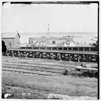 2953 - City Point, Virginia. Railroad tracks and dock