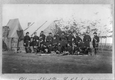 3146 - Officers of 61st New York Infantry, Falmouth, Va., April 1863