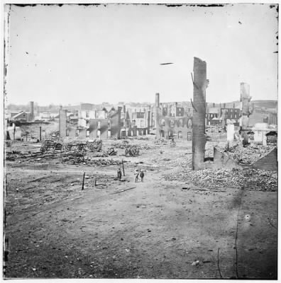 3153 - Richmond, Virginia. Ruins in the State Arsenal yard and the burned district