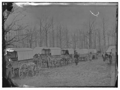 3334 - Washington, District of Columbia. Ambulance train at Harewood Hospital. Miller. (v.7, p. 313 - Ambulance train at City Point, Va.)