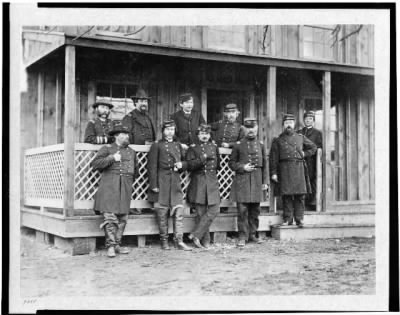 3506 - Group of officers at Acquia Creek, February, 1863