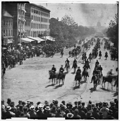3531 - Washington, D.C. Mounted officers and unidentified units passing on Pennsylvania Avenue near the Treasury
