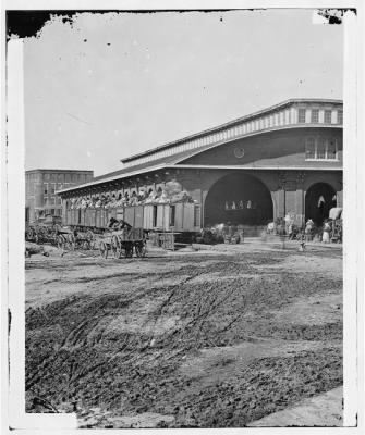 3547 - Atlanta, Ga. Boxcars with refugees at railroad depot