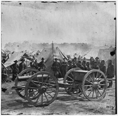 3555 - The Peninsula, Va. A 12-pdr. howitzer gun captured by Butterfield's Brigade near Hanover Court House, May 27, 1862