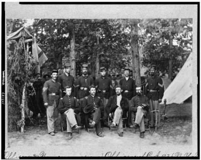 3577 - Officers and non-commissioned officers of Co. J(?), 93d N.Y. Inf'y., Bealton, Va.
