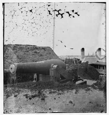 Thumbnail for 3593 - Charleston, South Carolina. Interior view of Castle Pinckney, Charleston Harbor. City in the distance