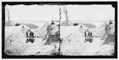 3698 - Dutch Gap Canal, James River, Virginia (vicinity). Confederate battery Dantzler
