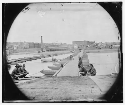3704 - Petersburg, Va. Pontoon bridges across the Appomattox River