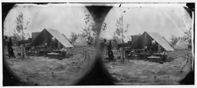3741 - [Petersburg, Virginia]. Photographers resting in camp