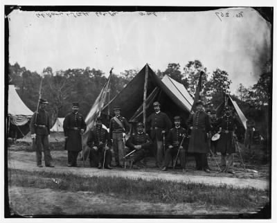 Thumbnail for 4052 - [Gettysburg, Pennsylvania]. Field and staff officers, 69th Pennsylvania