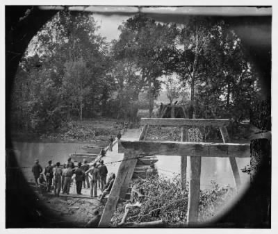 Thumbnail for 4081 - North Anna River, Virginia. Grant's engineers building bridge