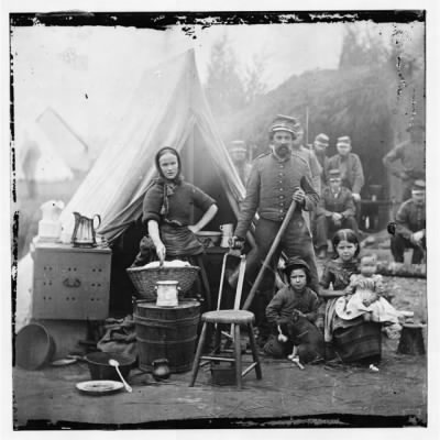 4099 - Washington, District of Columbia. Tent life of the 31st Penn. Inf. (later, 82d Penn. Inf.) at Queen's farm, vicinity of Fort Slocum